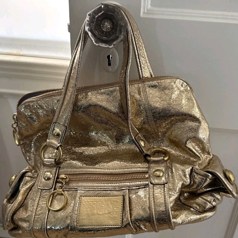Rare Coach Metallic Gold Shoulder Bag